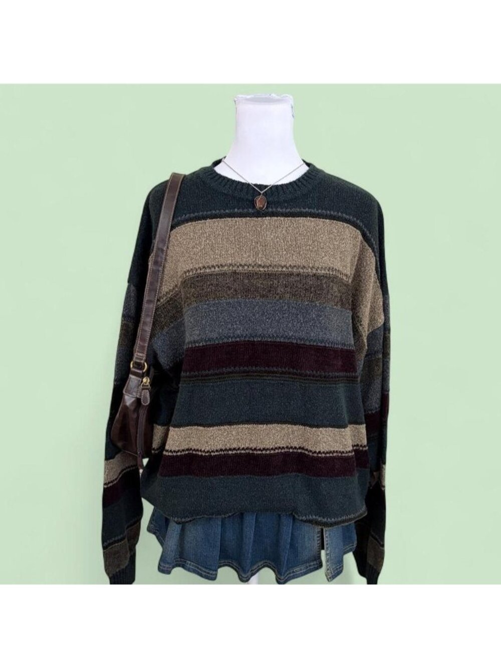 90s striped skater sweater